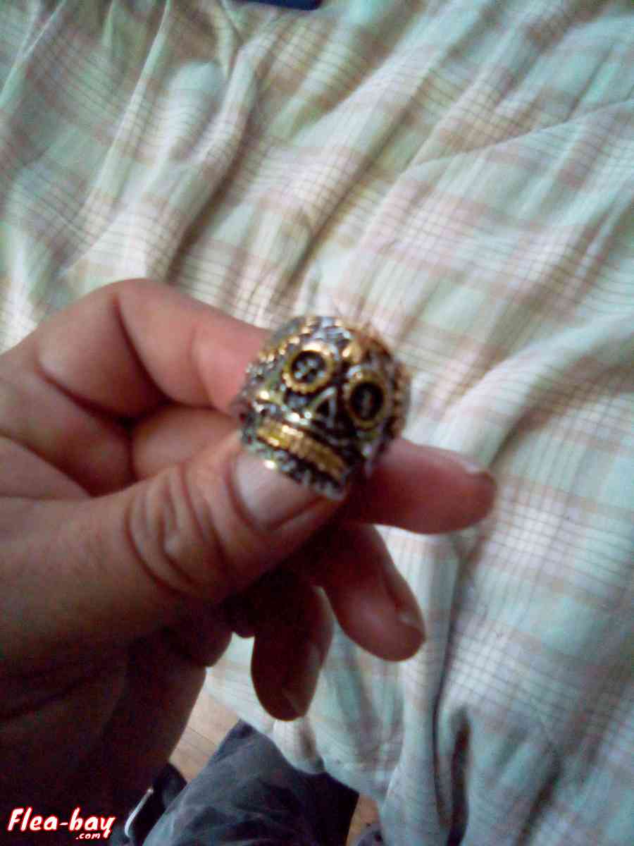 men's stainless steel skull ring size 11