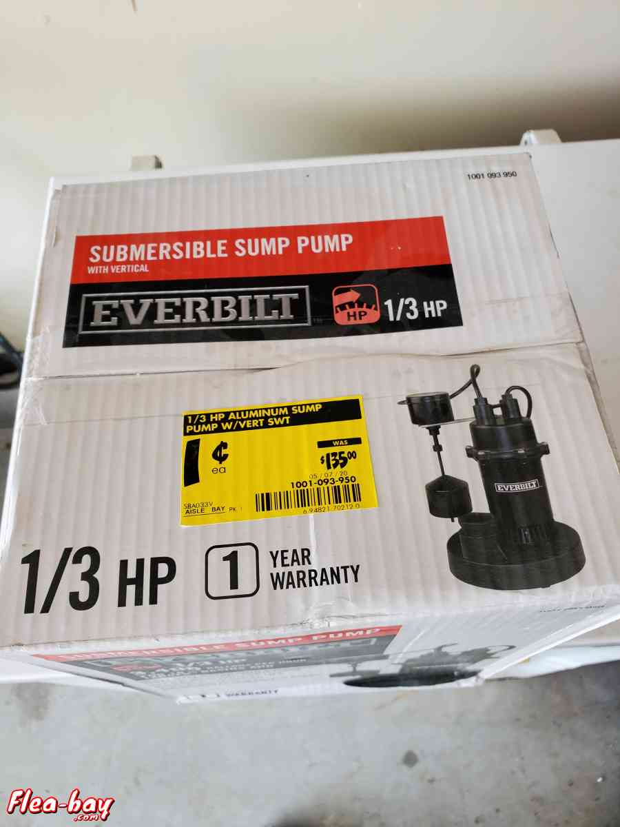 everbilt 1/3 HP sump pump