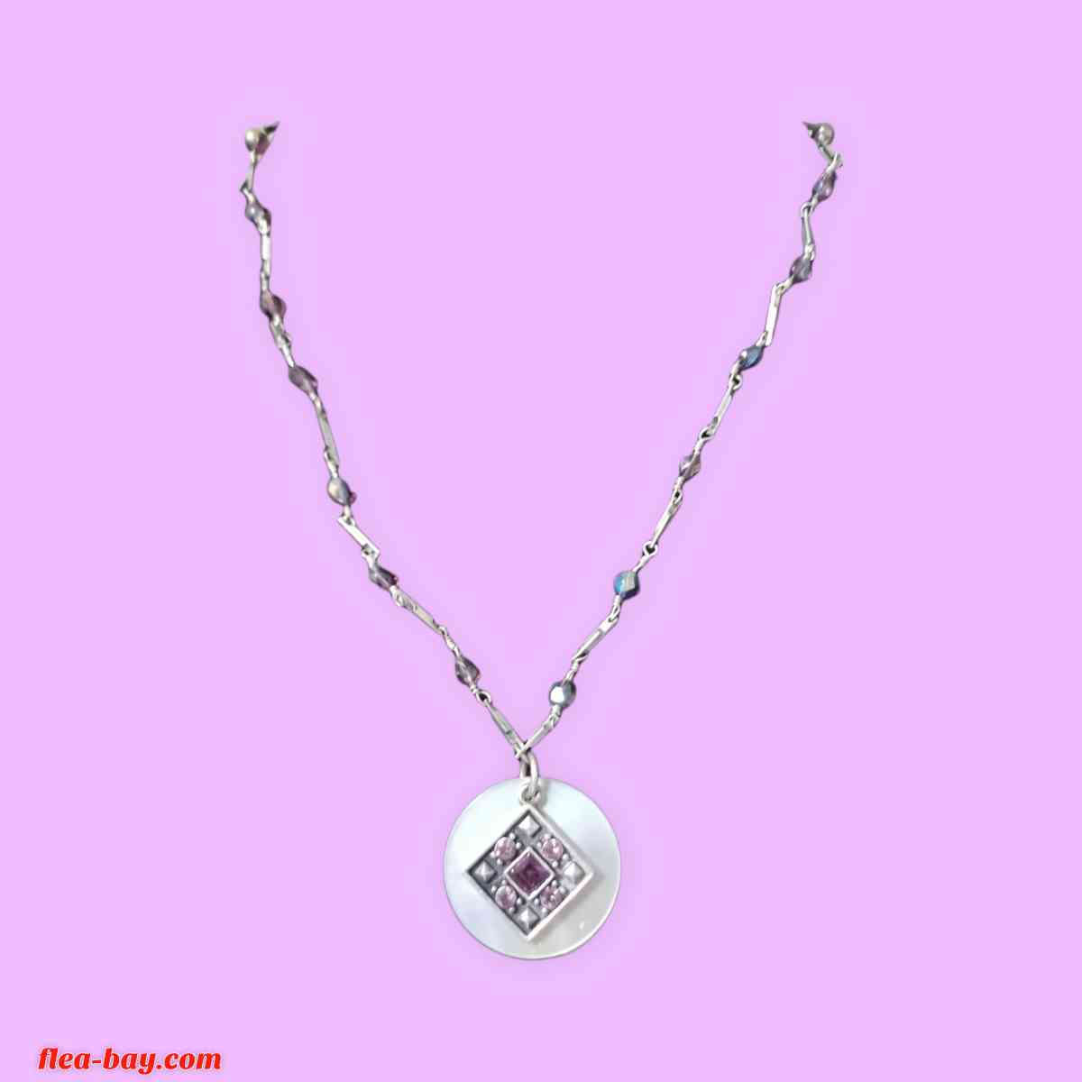 purple beaded necklace