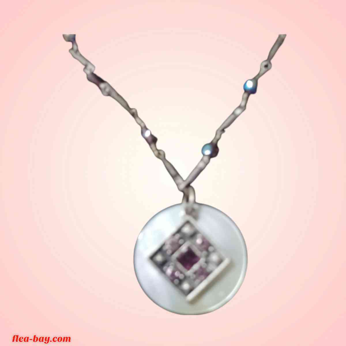 purple beaded necklace