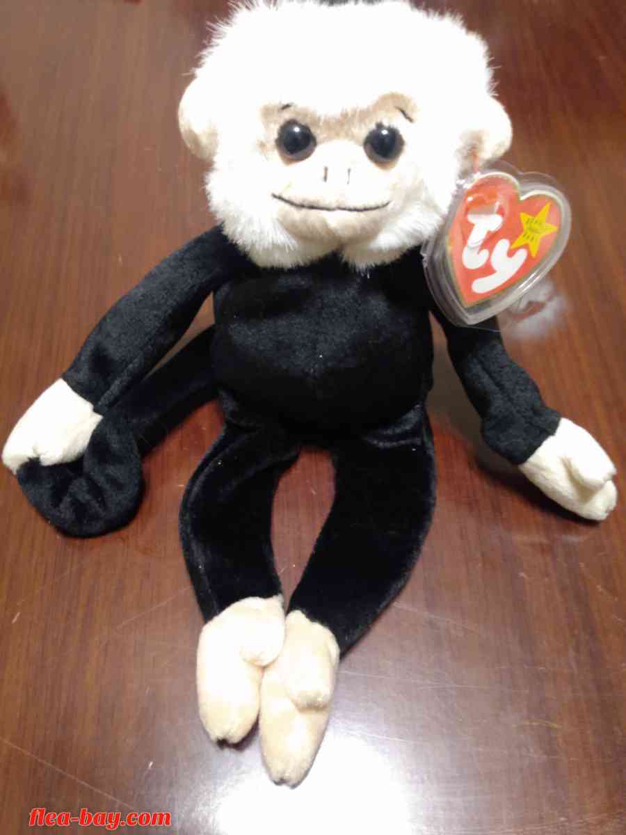 Ty Beanie Babys. "Rare" Monkey Collection of 4