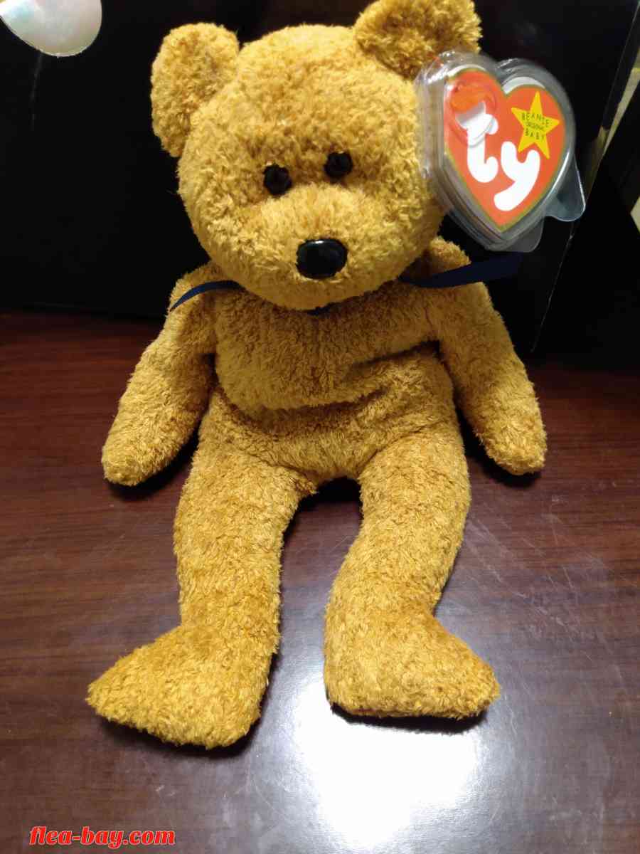 Fuzz / Bear / 1998 Rare TY Beanie Baby / Original Retired