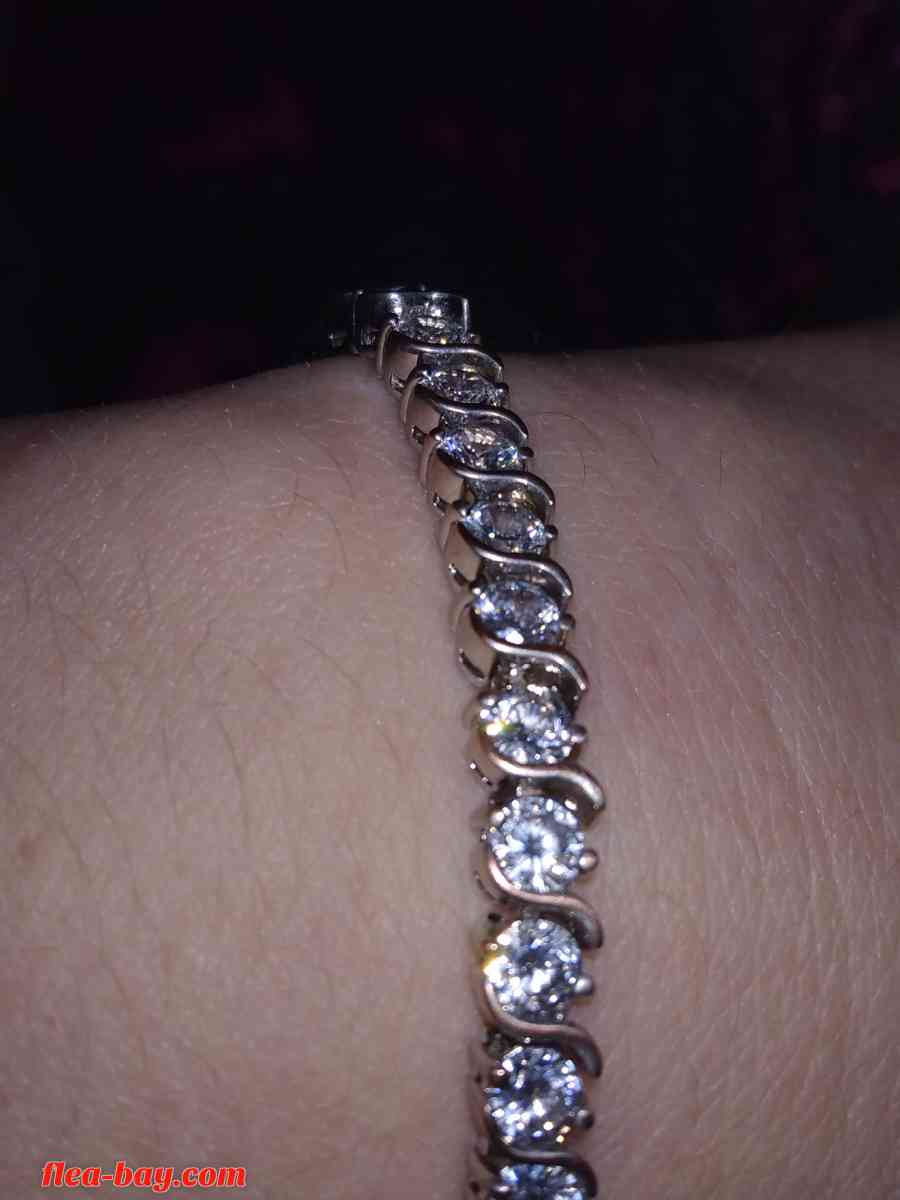 14 ck white gold 2.16 diamond tennis bracelet