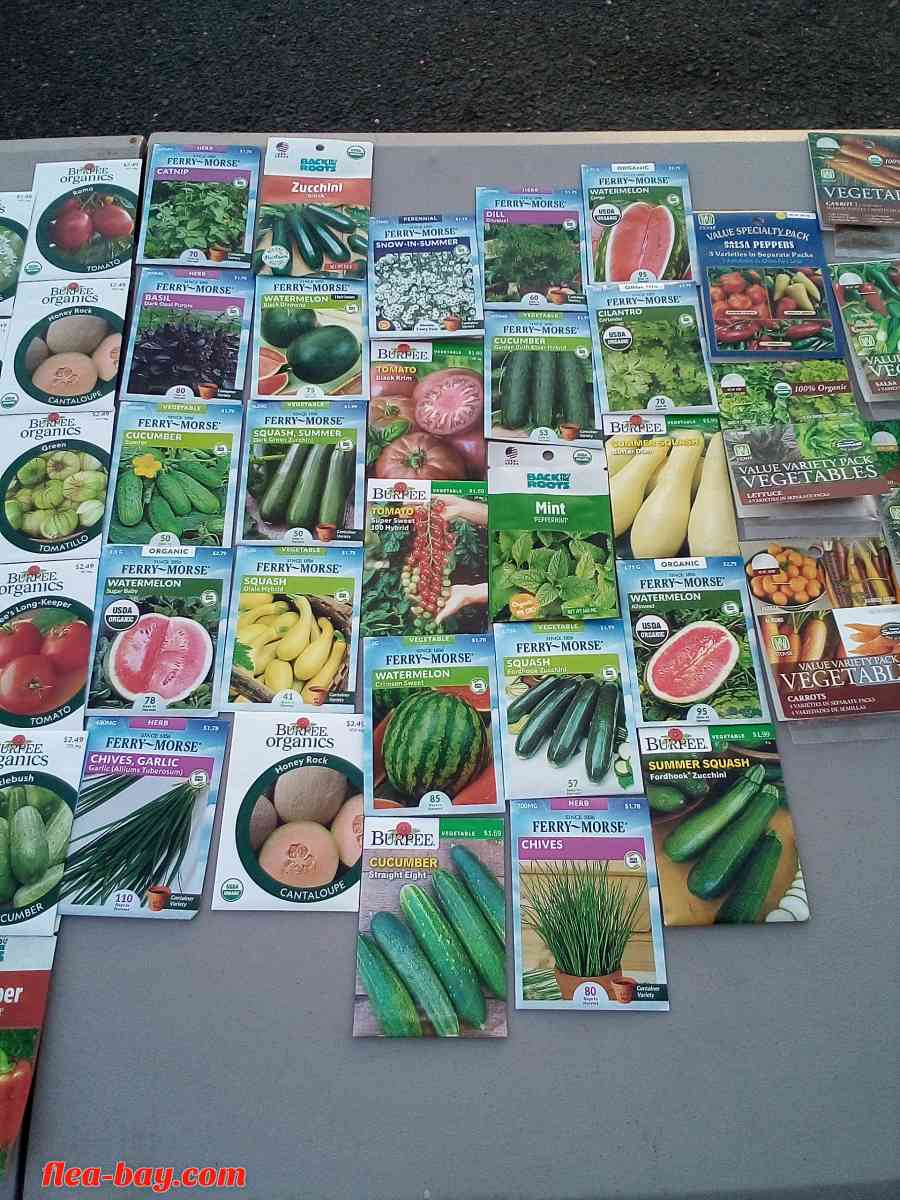 25 pk.VEGETABLES HERBS FRUITS AND FLOWERS SEEDS