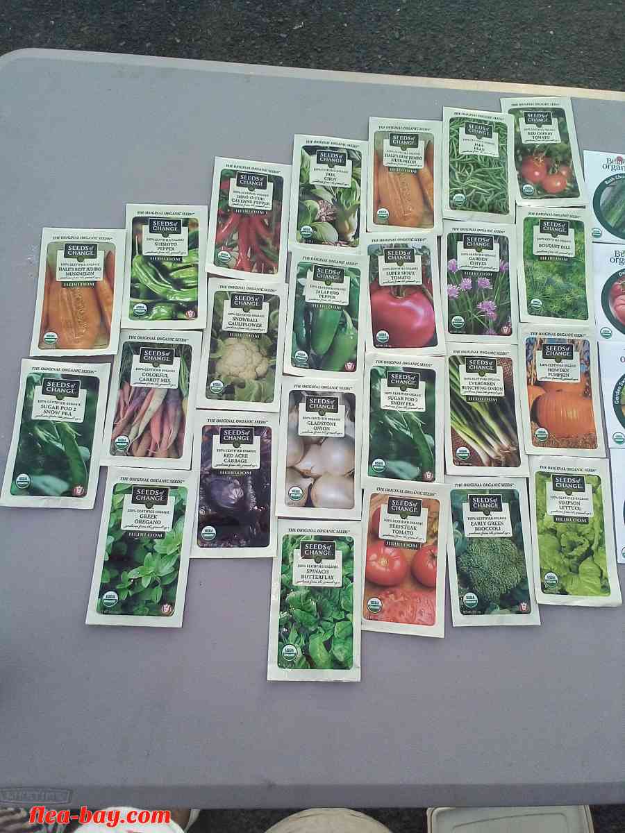 25 pk.VEGETABLES HERBS FRUITS AND FLOWERS SEEDS