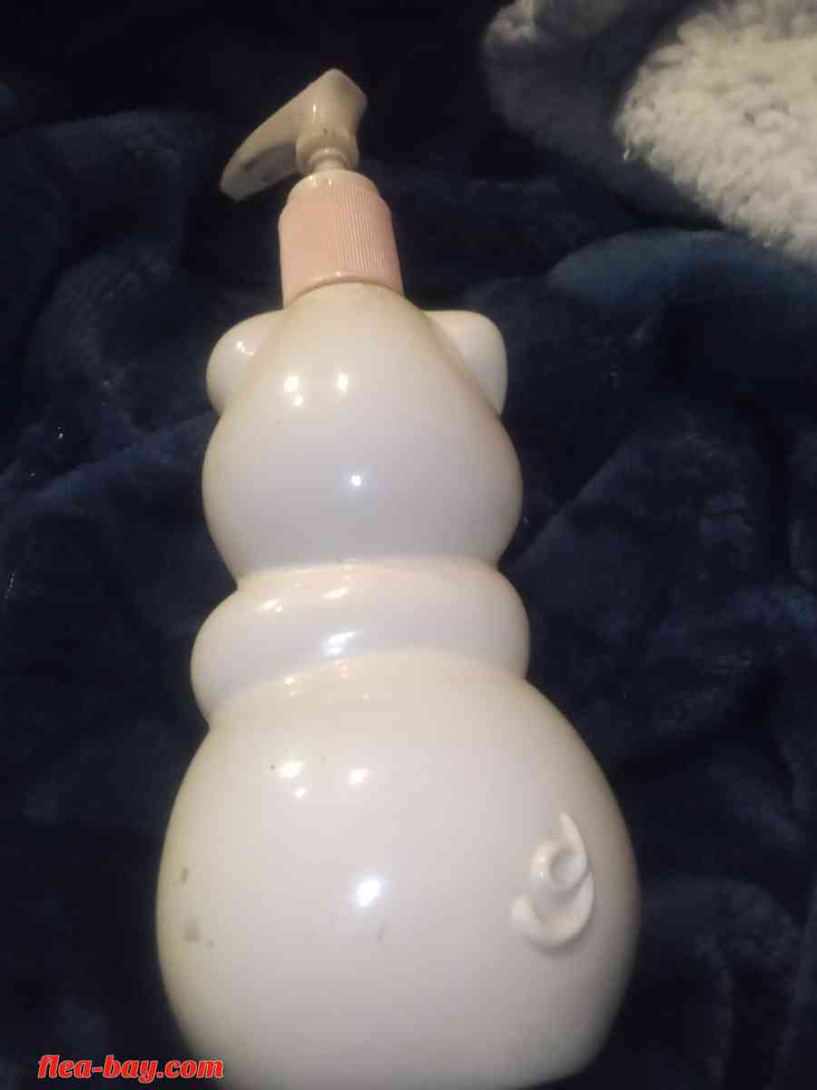 milk glass pig lotion bottle