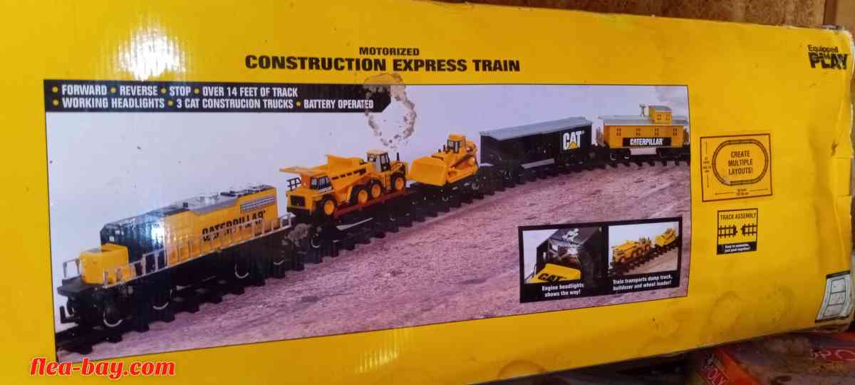1986  toy state cat construction motorized express train set
