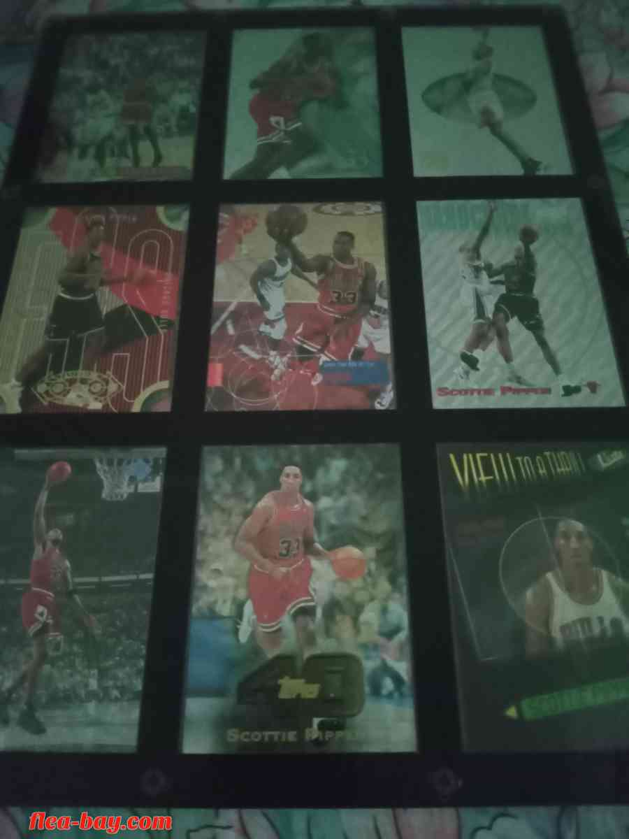 Scottie Pippen Plaque With Trading Cards
