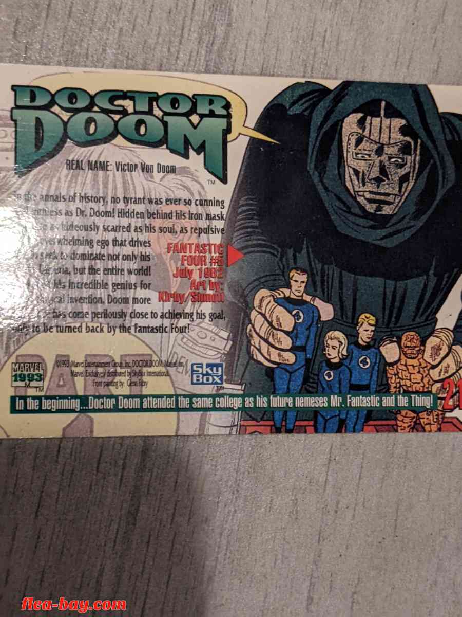 Dr Doom 1993 marvel masterpieces card