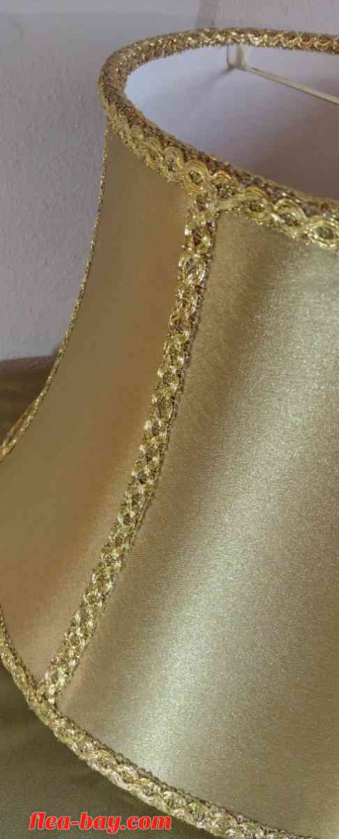 Nice, Custom, Gold Satin Lampshade. 12"x 14", great shape