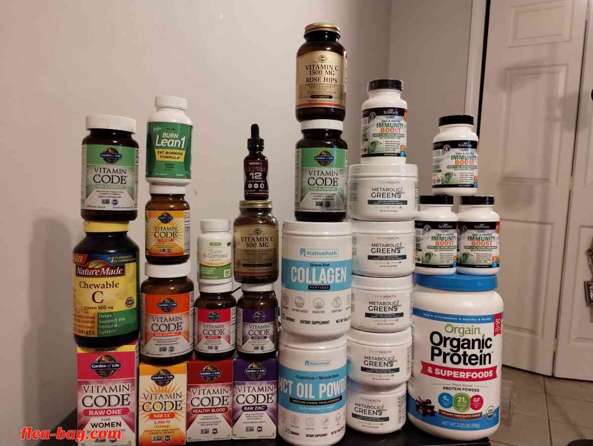 organic high quality vitamins and supplements sealed