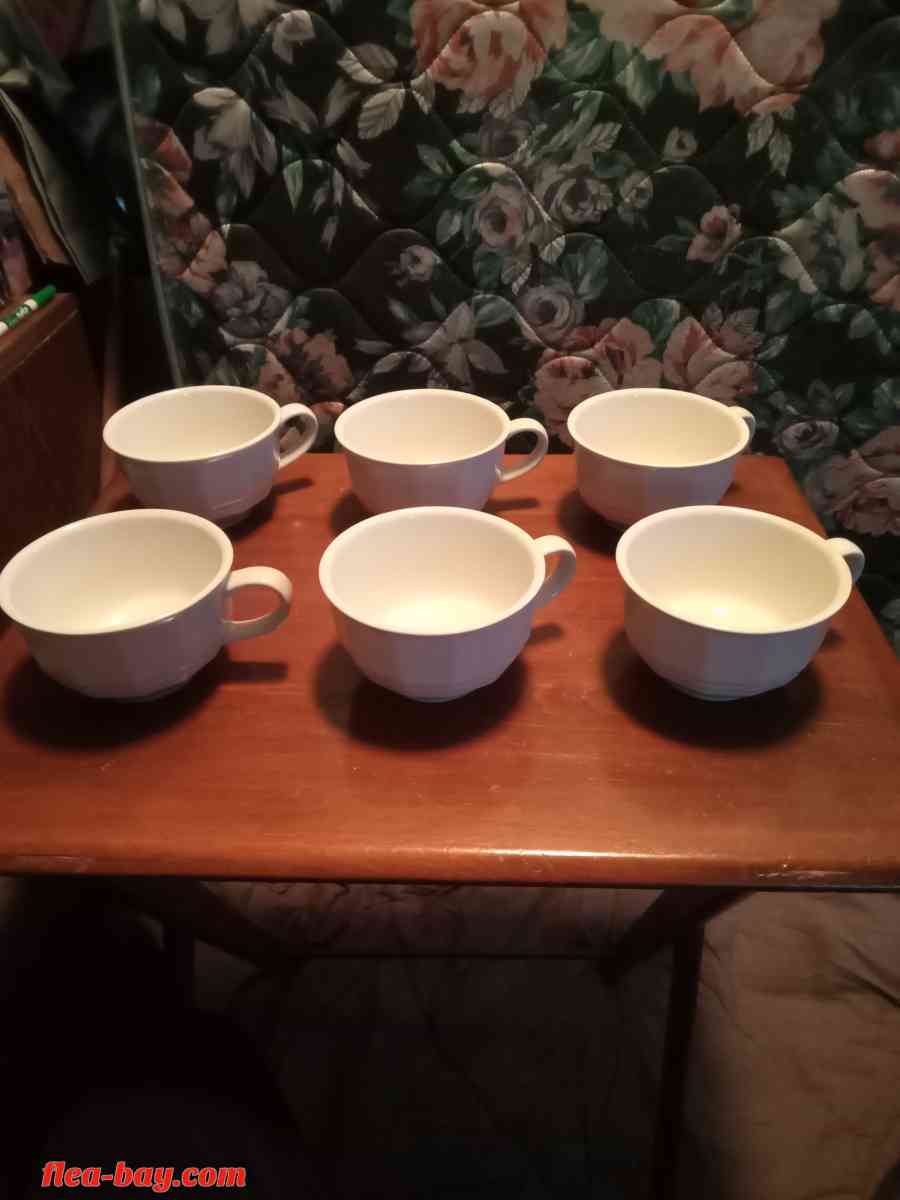 Set Of 6 Ceramic Soup Mugs