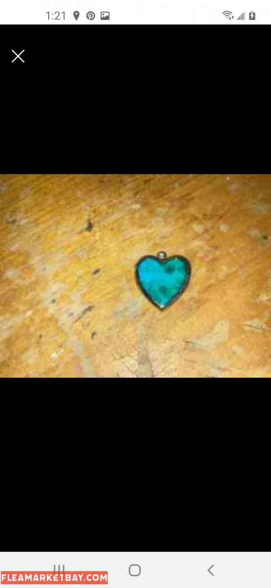 Heart Locket Charm - Blue