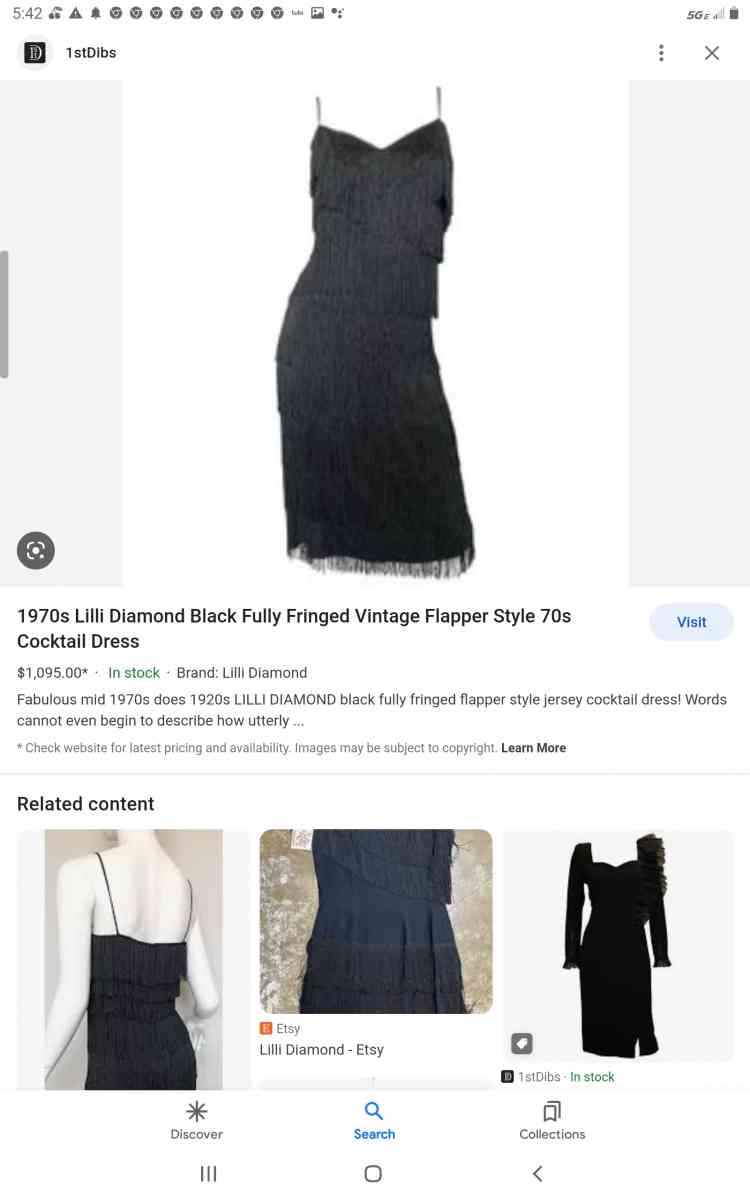 black Lilli Diamond vintage dress