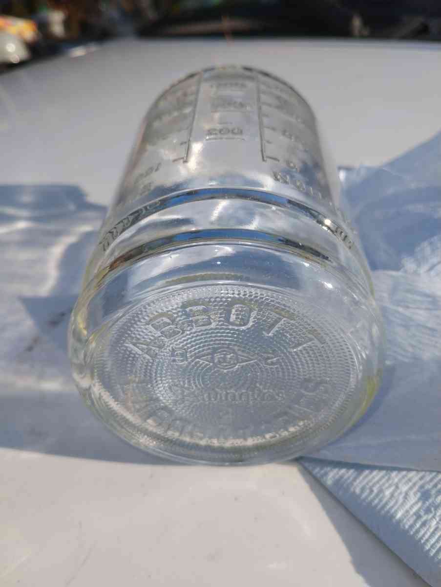 vintage blood transfusion bottle