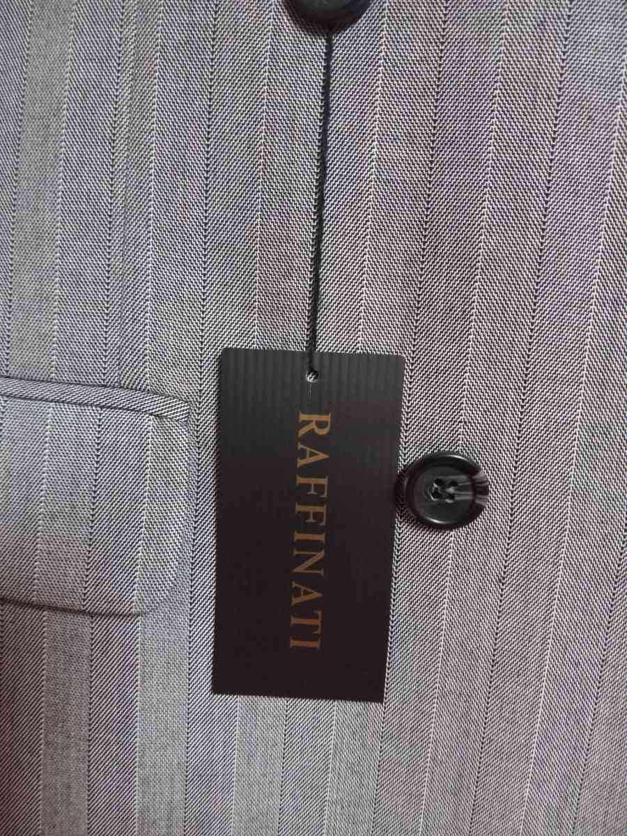raffinati mens Double Breasted gray suit
