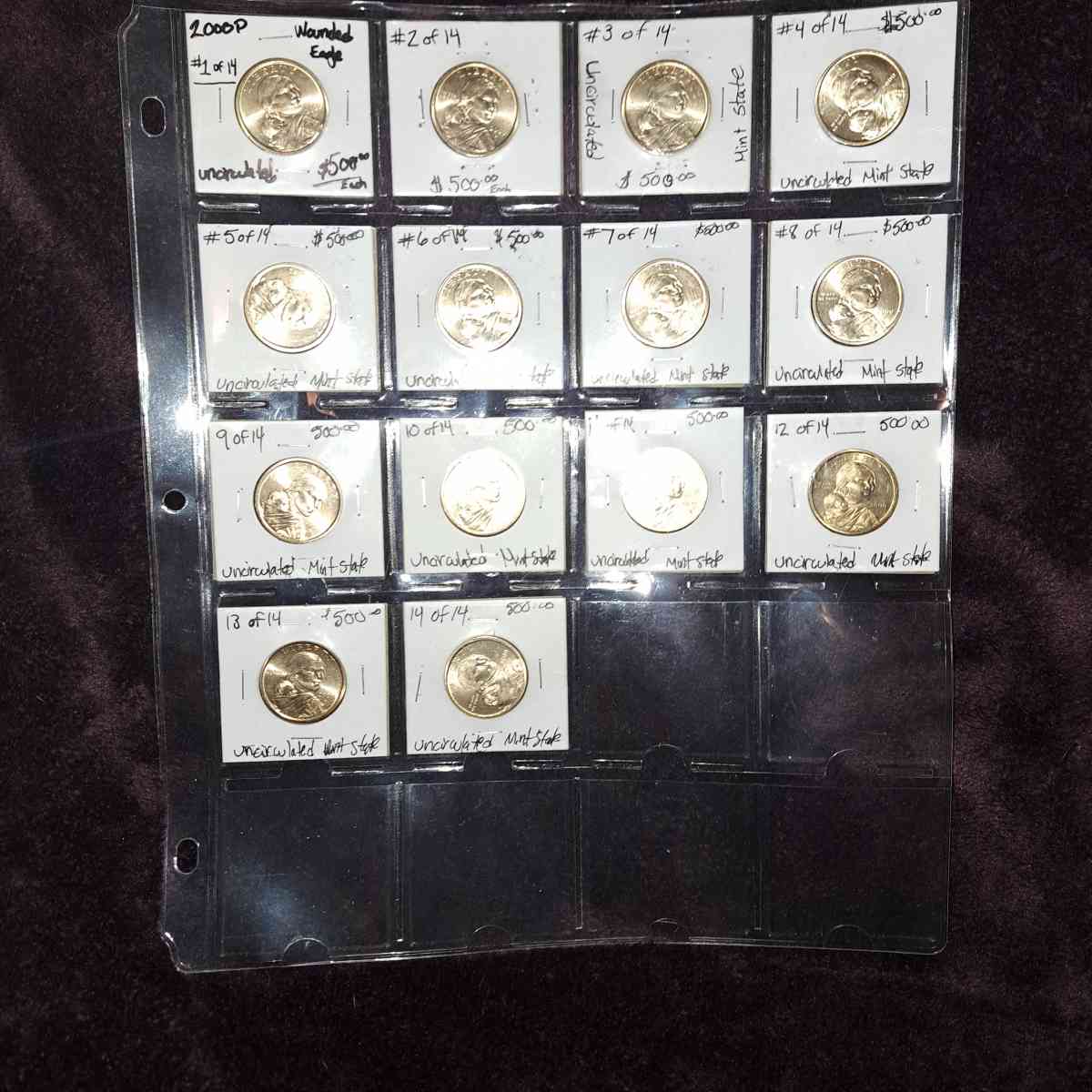error coins mint state uncirculated