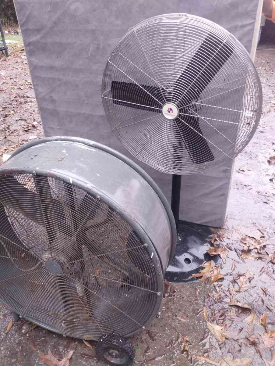 2 industrial size fans