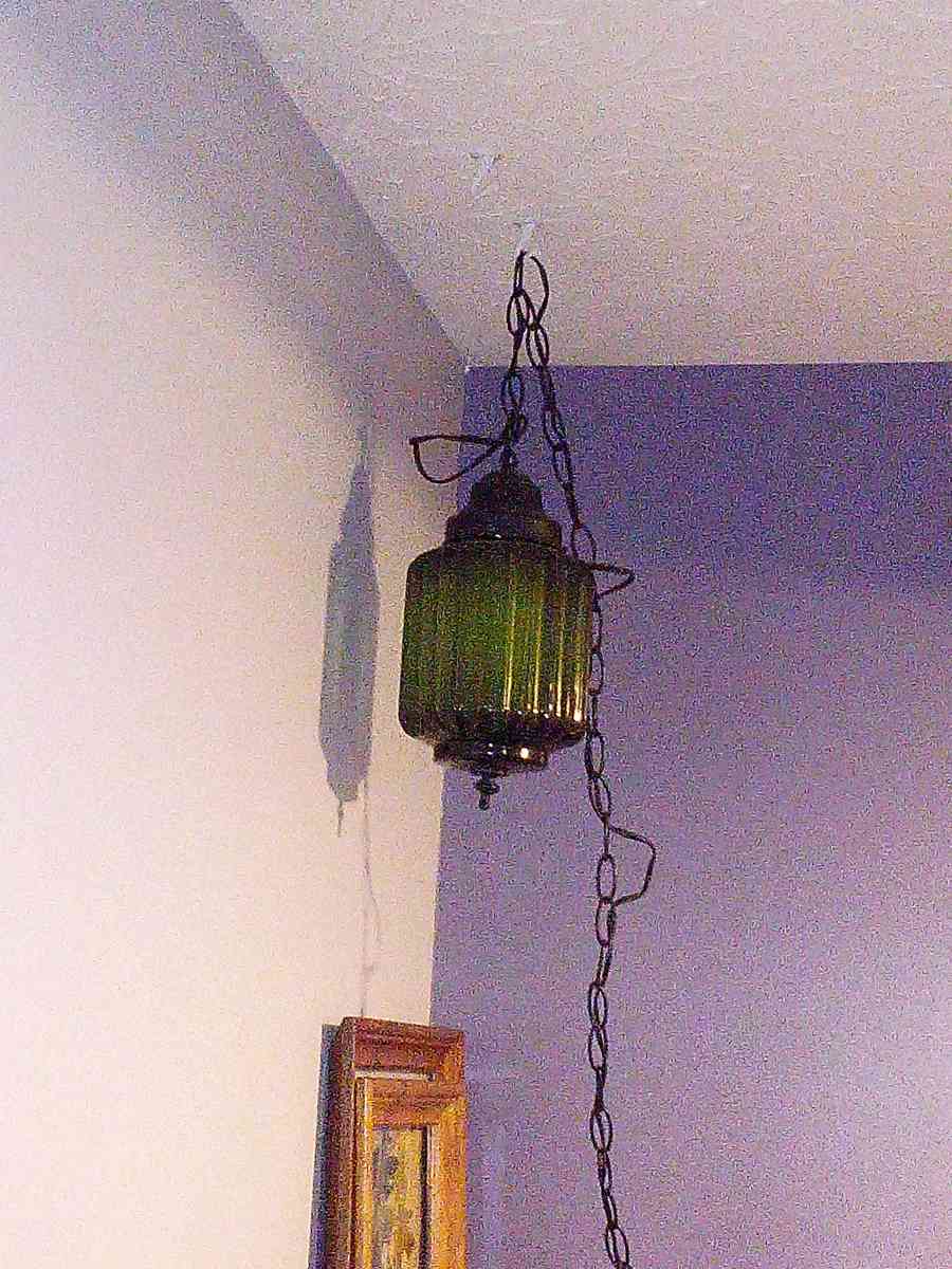 hanging green emerald light