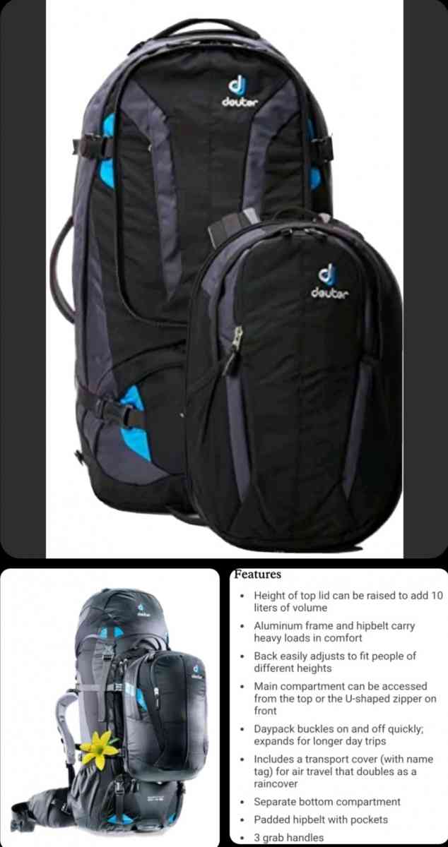 Deuter Traveller Womenssize SL Backpack 60 10  NEW WTAG