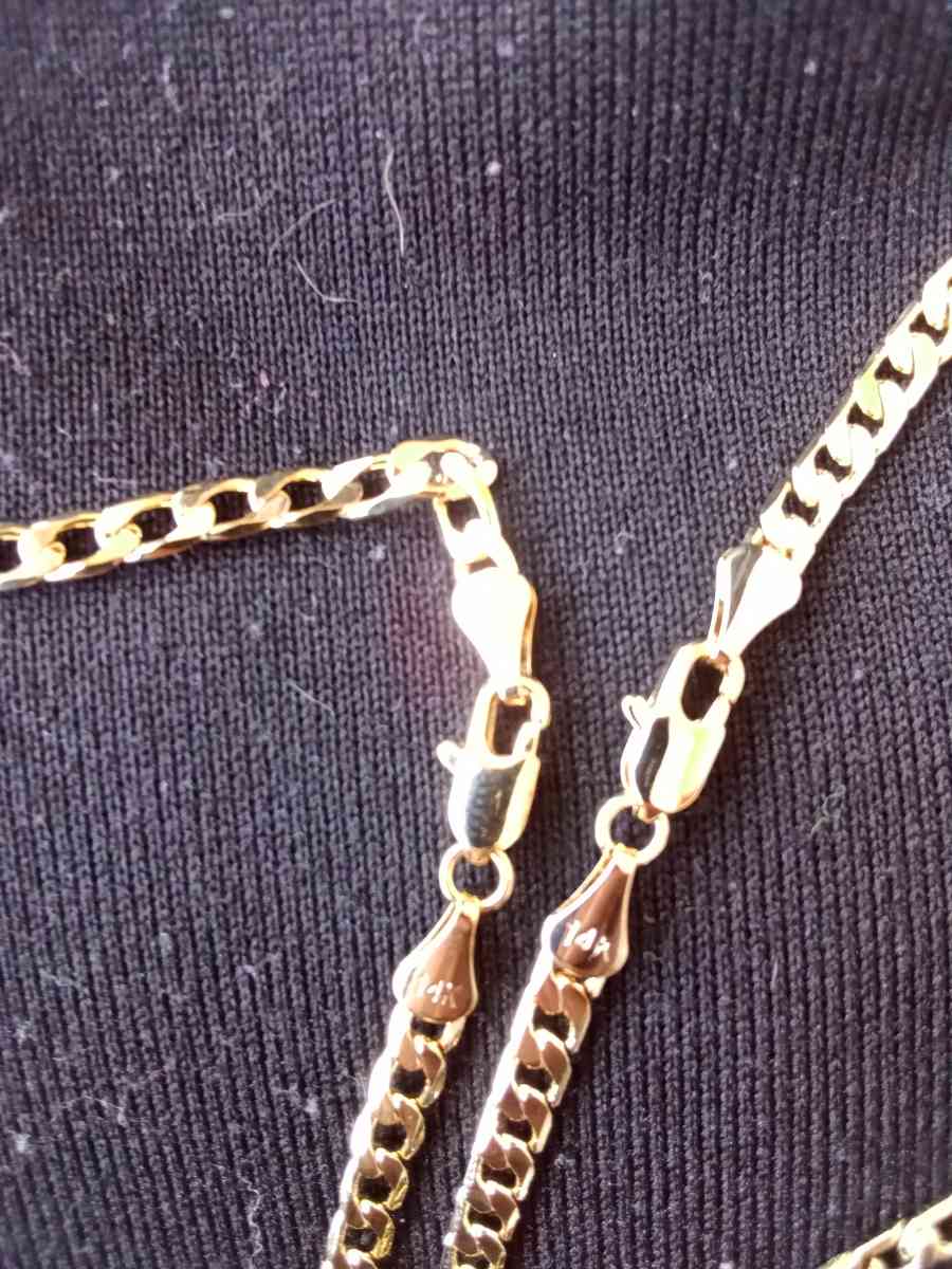beautiful set necklace and bracelet 14 k gold