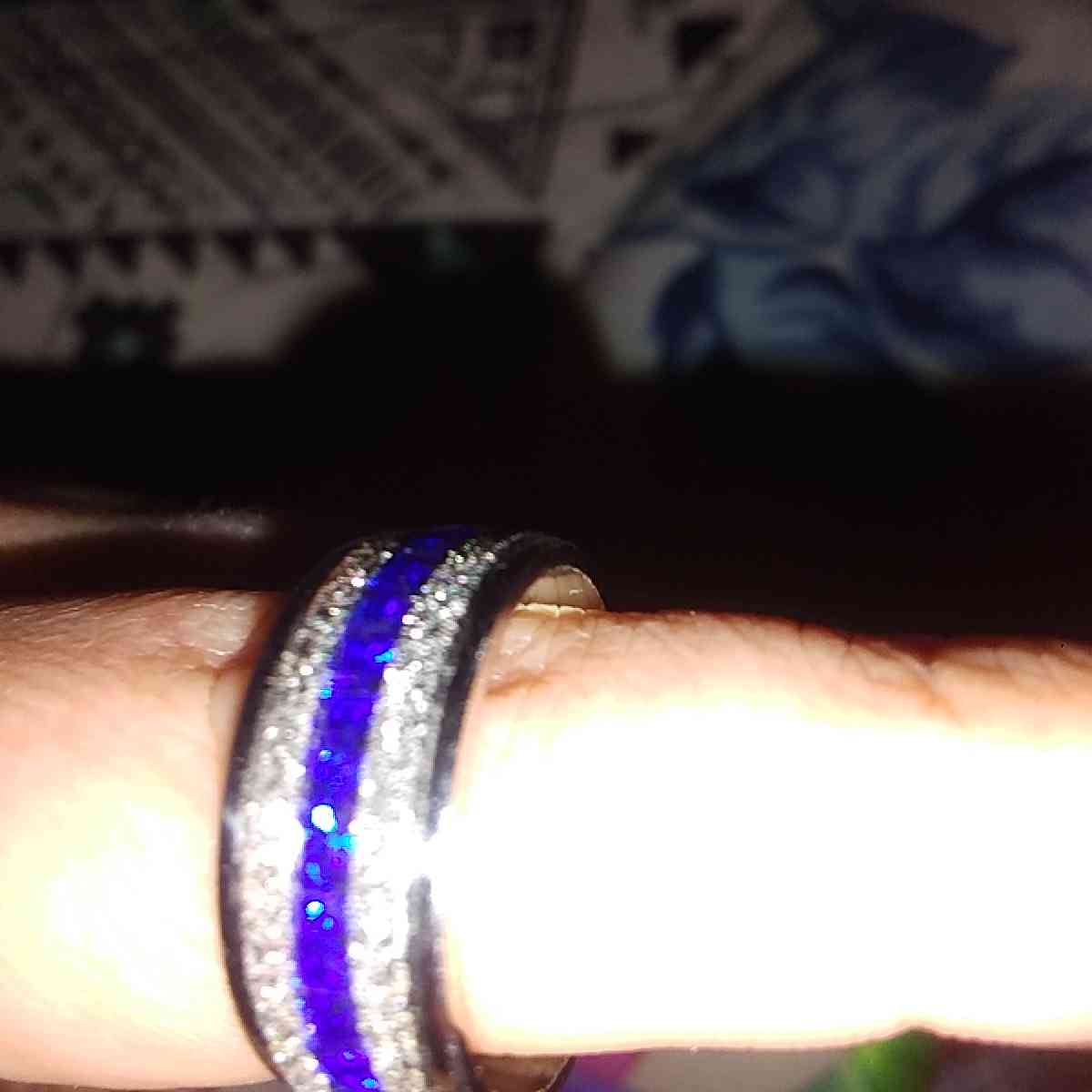hes and hers white and blue diamonds wedding rings sets