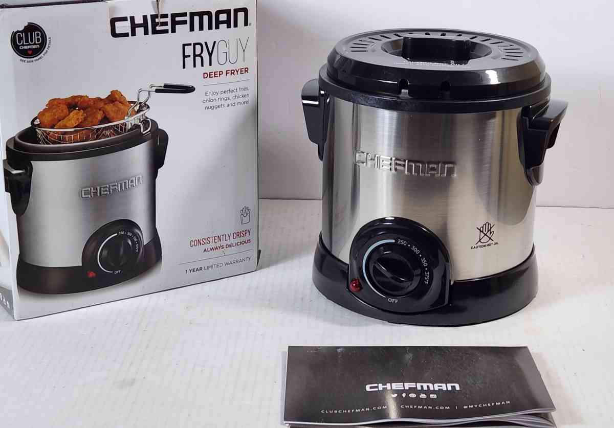 Chefman Fry Guy Deep Fryer with Removable Basket EasytoClean