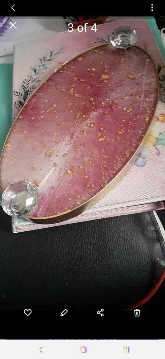 custom resin oval tray
