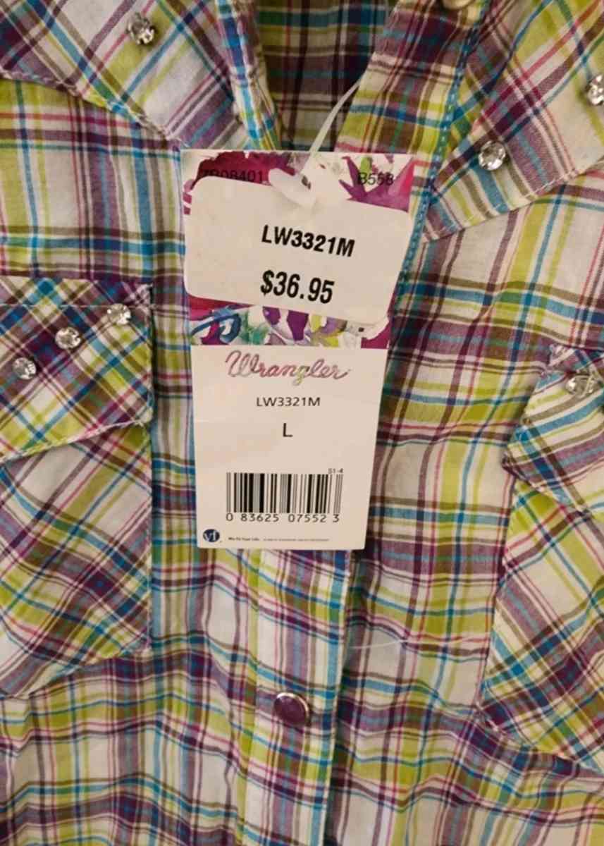 Ladies Wrangler Western Shirt size L
