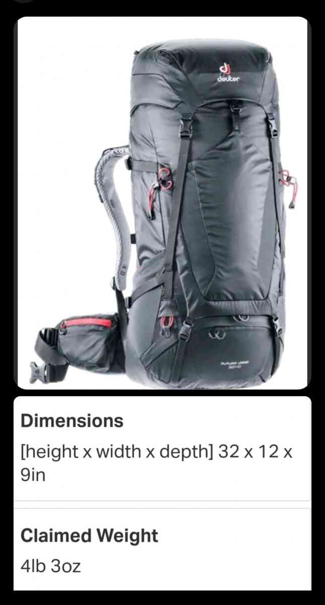 Deuter AIRCONTACT Lite 6010 SL GreyRed trim Sports Pack NEW