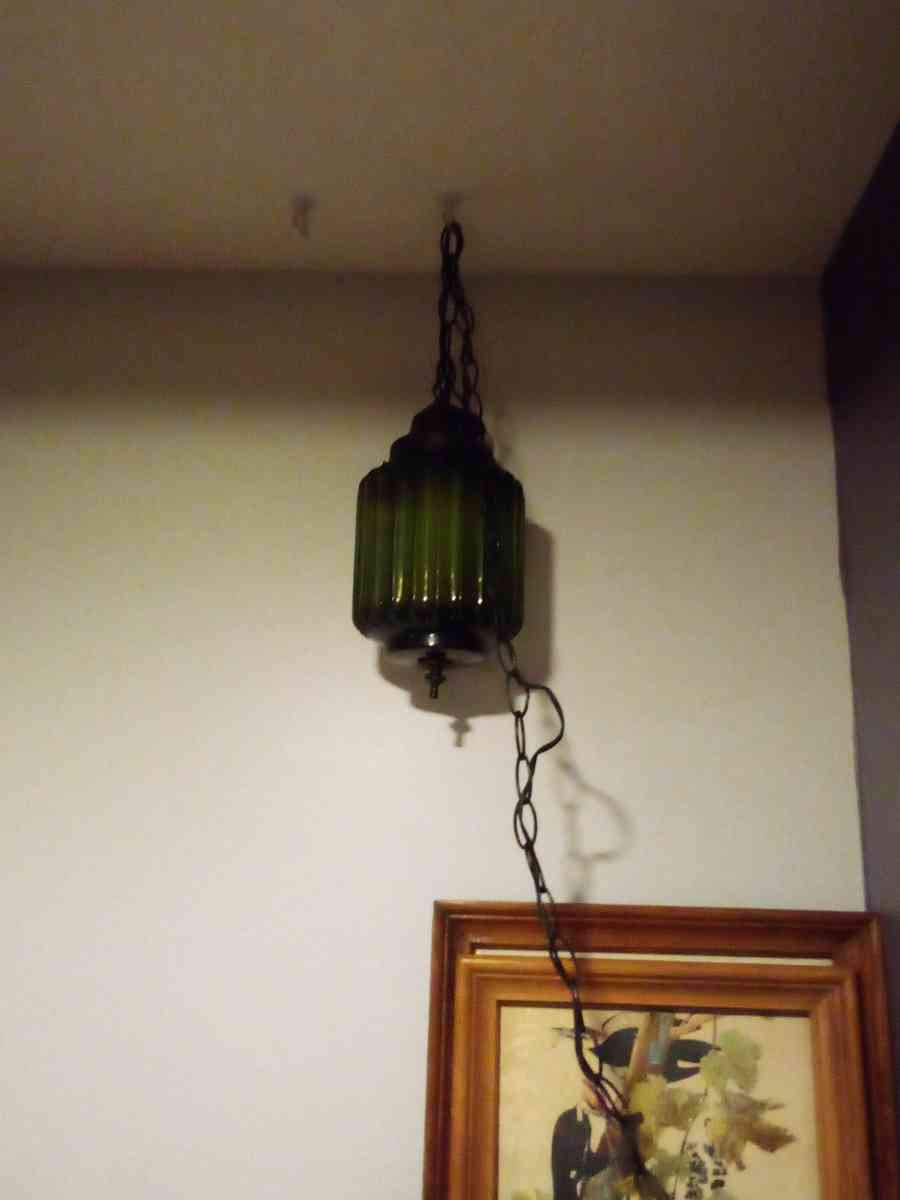 hanging green emerald light