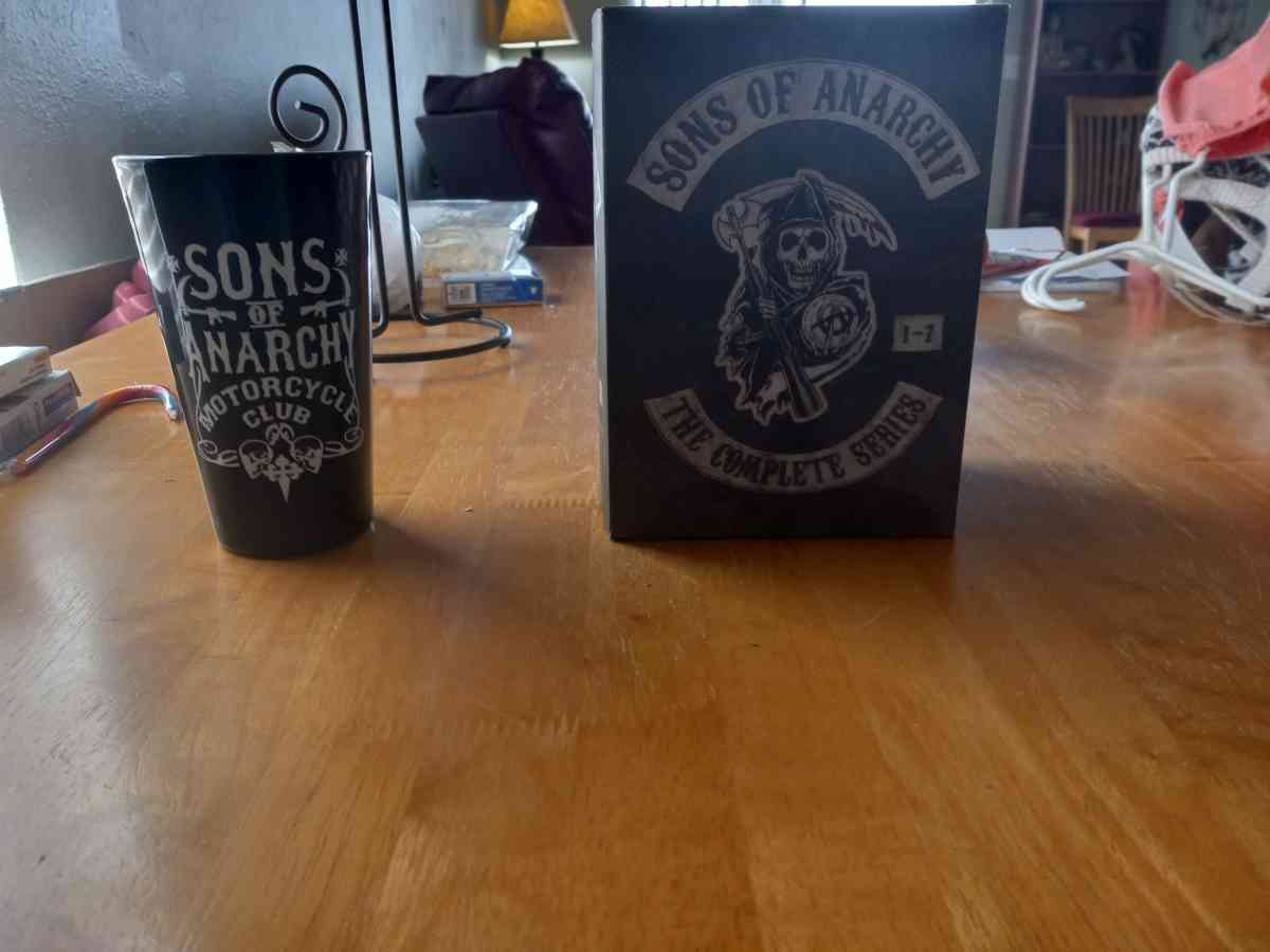 Sons Of Anarchy Dvds and glass