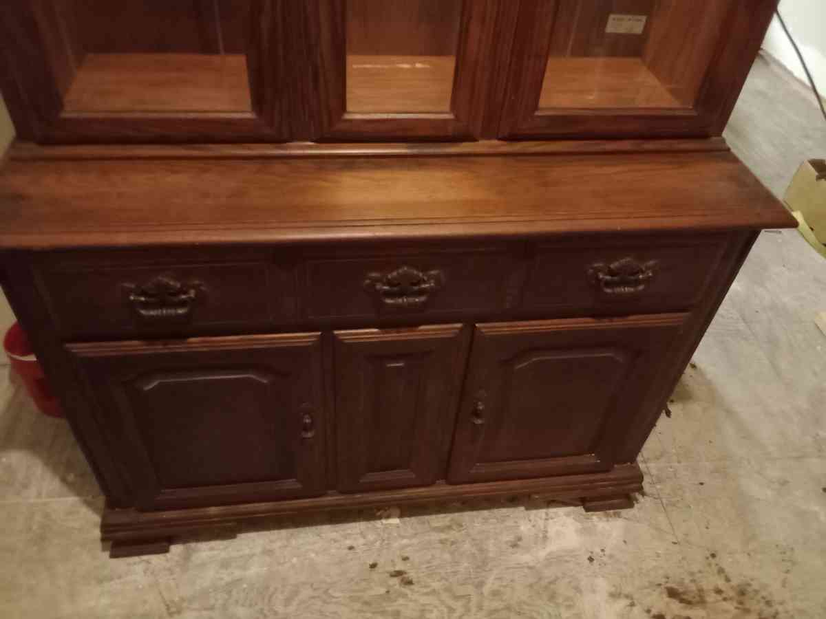 antique china cabinet and hutch