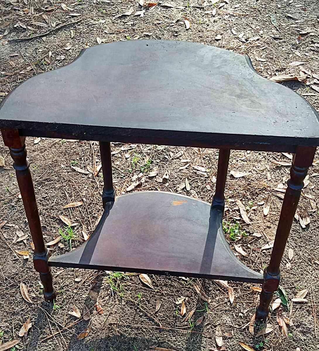 Antique half moon table