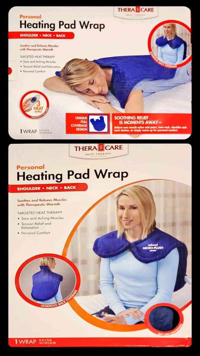 Personal Heating Pad Wrap Shoulder Neck Back Thera Care NEW