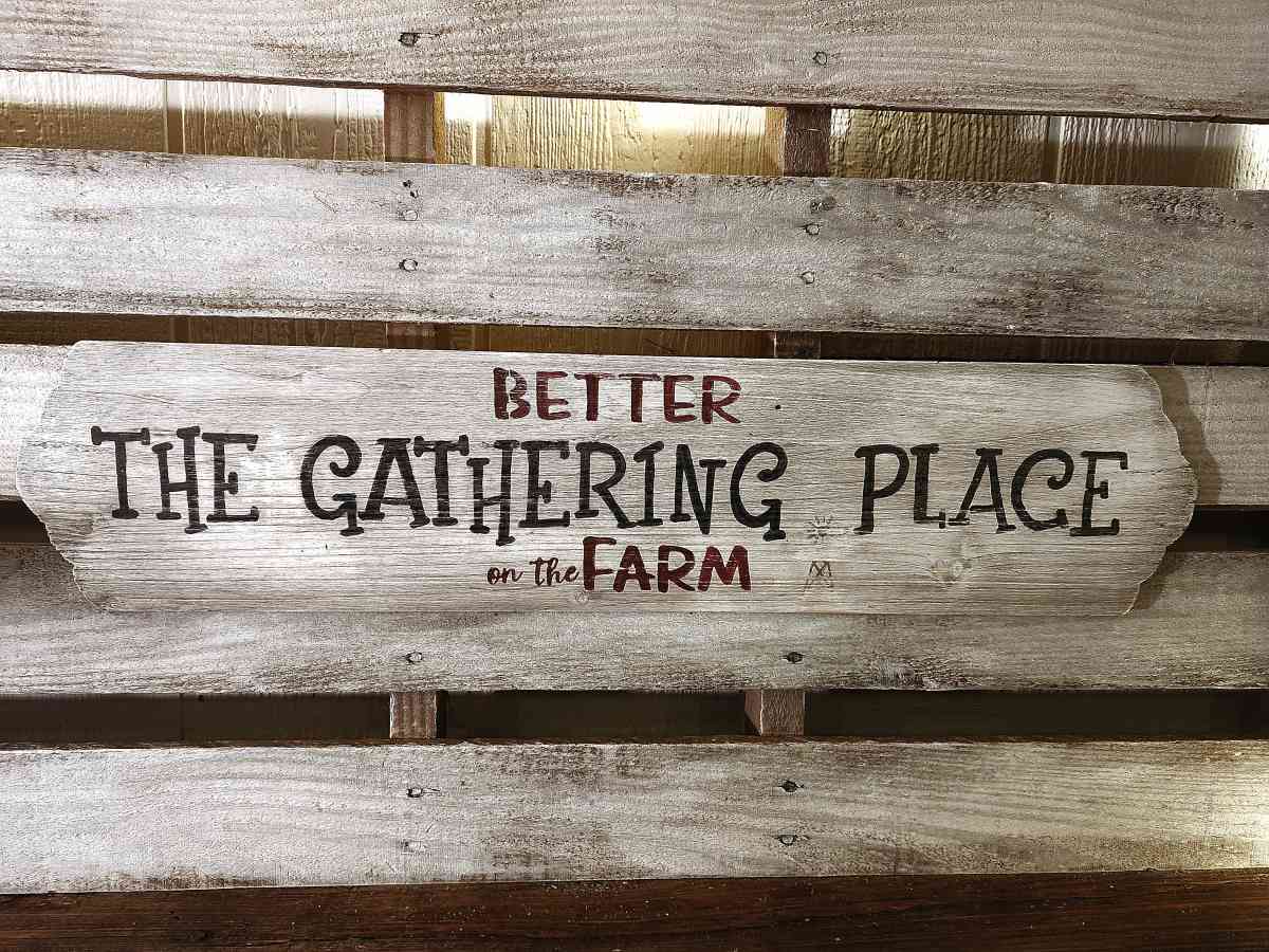The Gathering Place Wood Sign