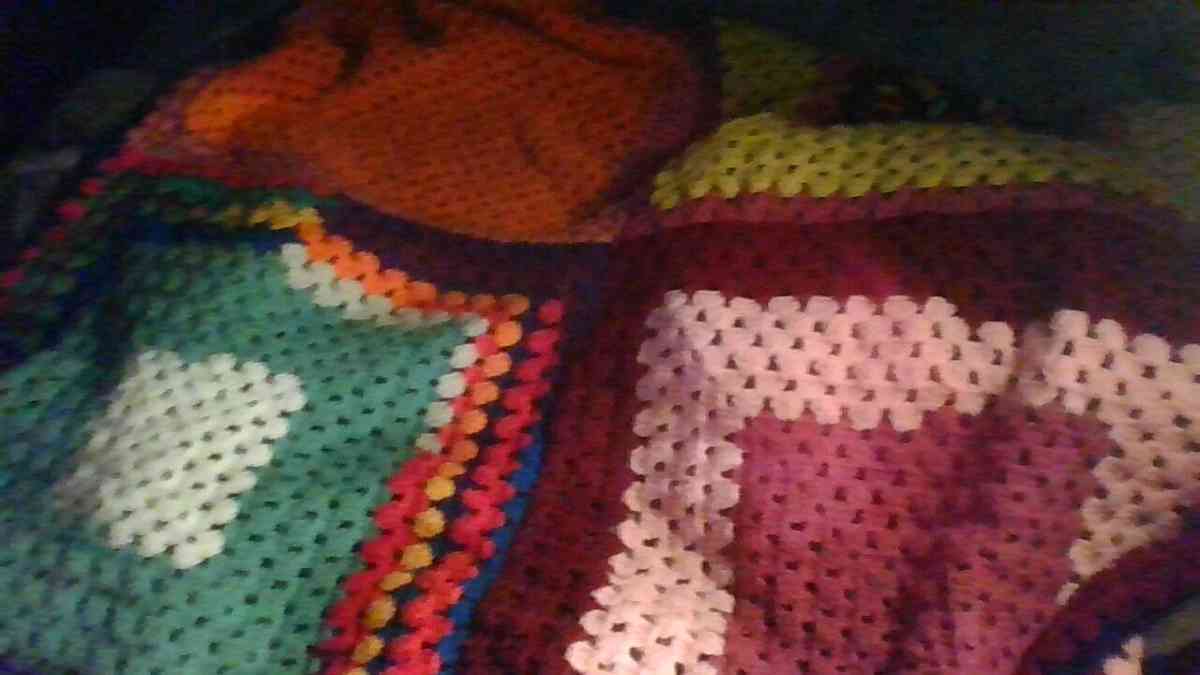 Homemade crocheted Trow Blanket
