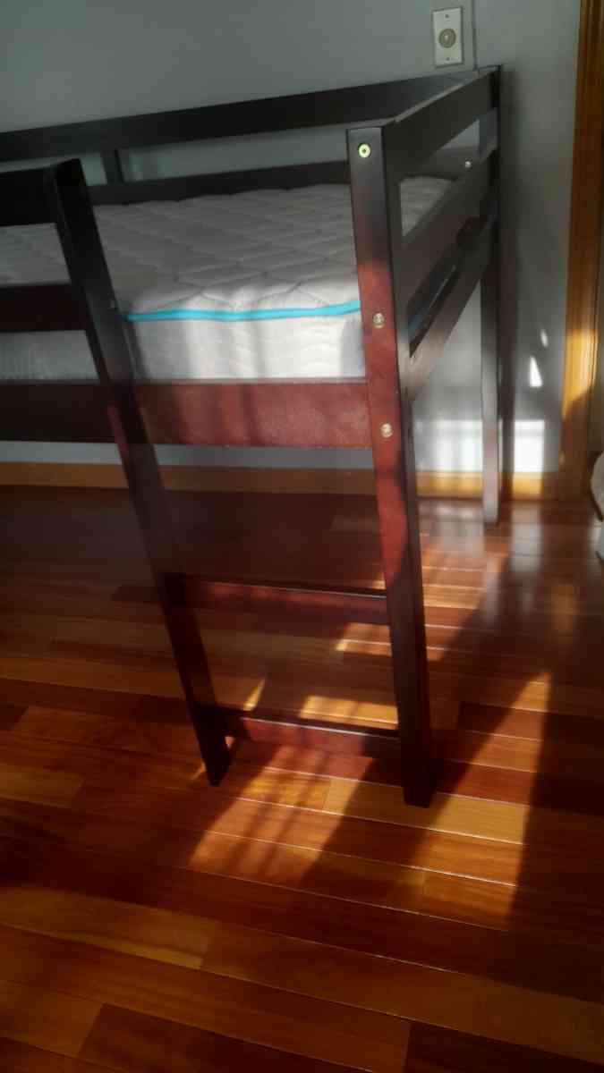 wooden children bed with slide no mattress