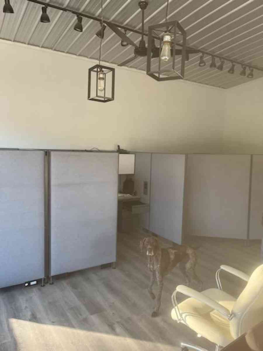 cubicles and file cabinets