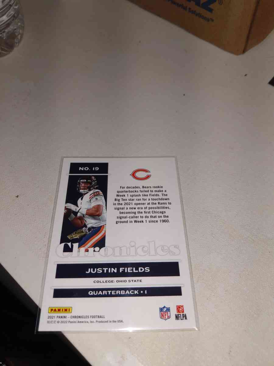 2021 chronicle panini rookie card Justin fields