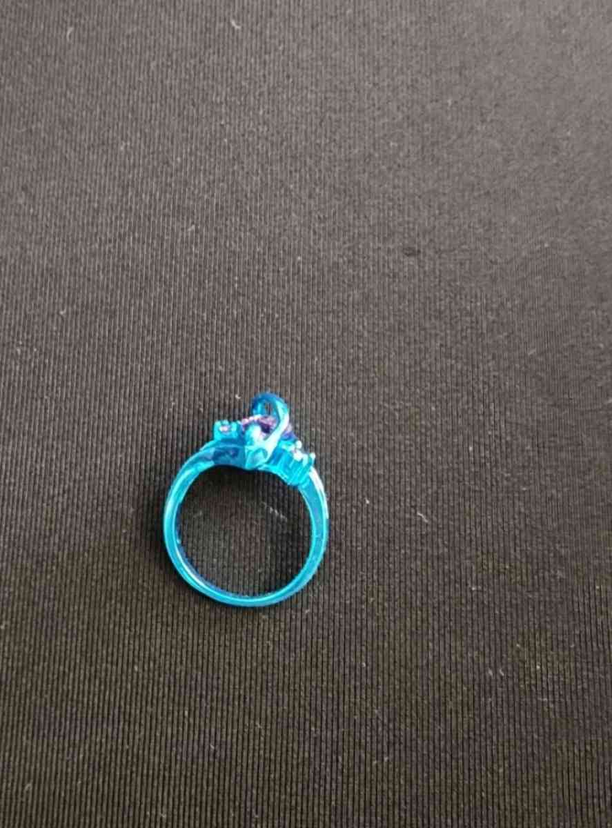 Blue Ring w Purple Stone