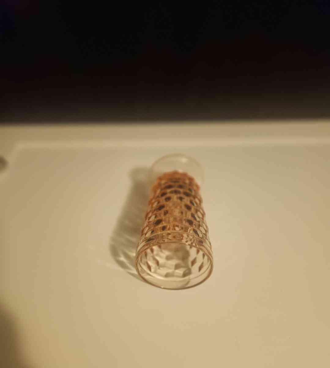 vintage Colony Whitehall cube pattern glass tumblers tall gl