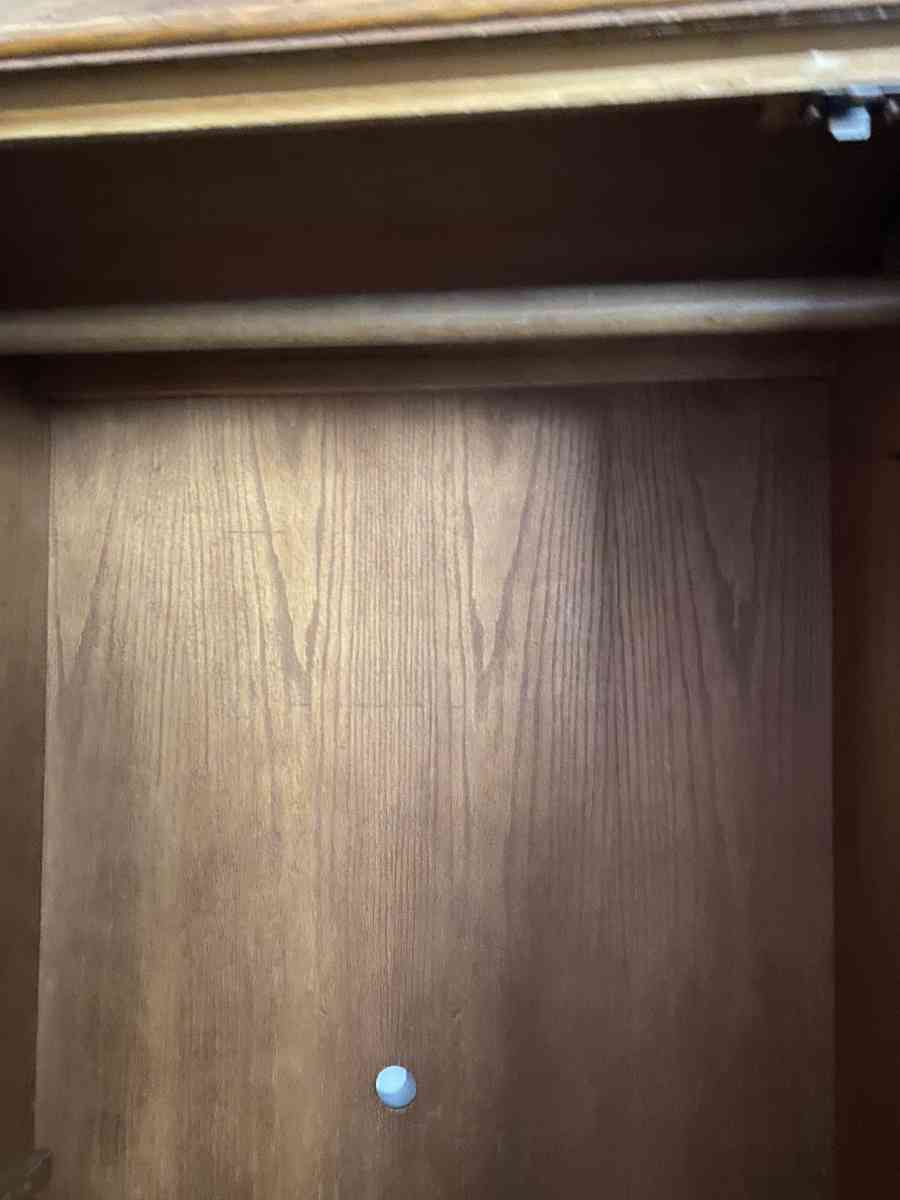 Solid oak antique armoire