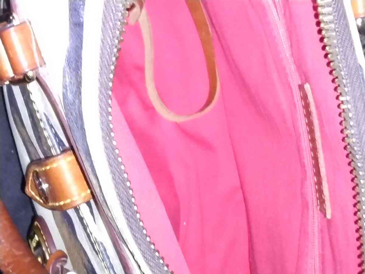 DOONEY AND BOURKE ZEBRA PRINT HANDBAG WITH SHOULDER STRAP