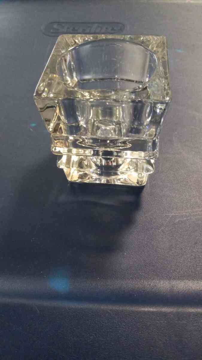 Vintage Avon fostoria vative glass candle holder