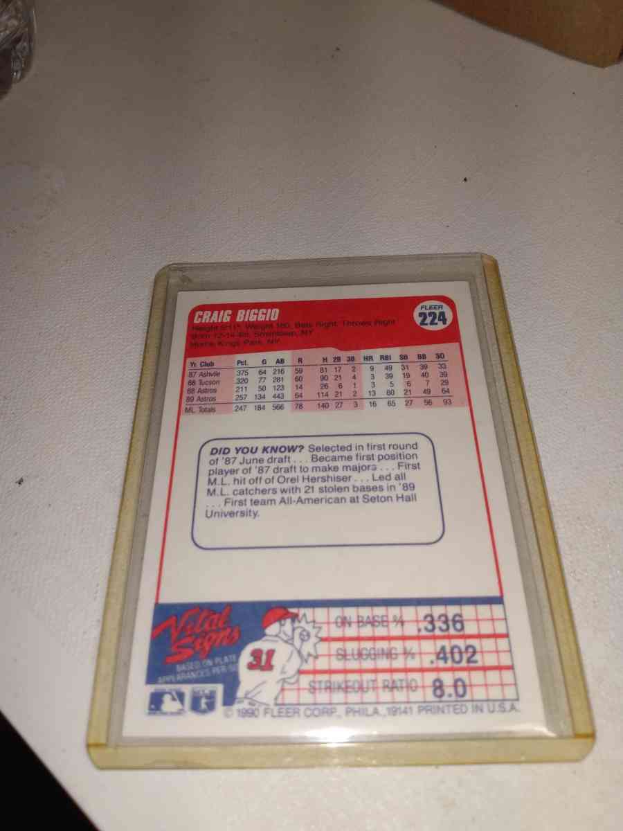 1990 Fleer Craig biggio