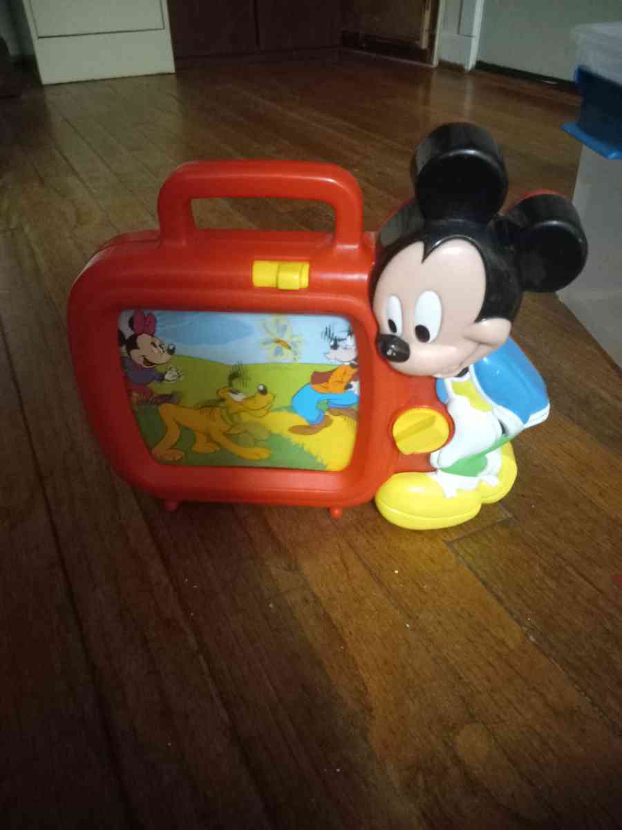 Vintage Arco Mickey Mouse wind  scroll music box