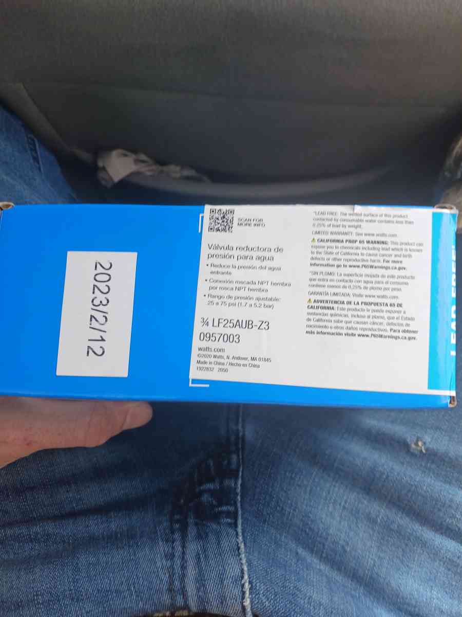 water pressure reducing valve