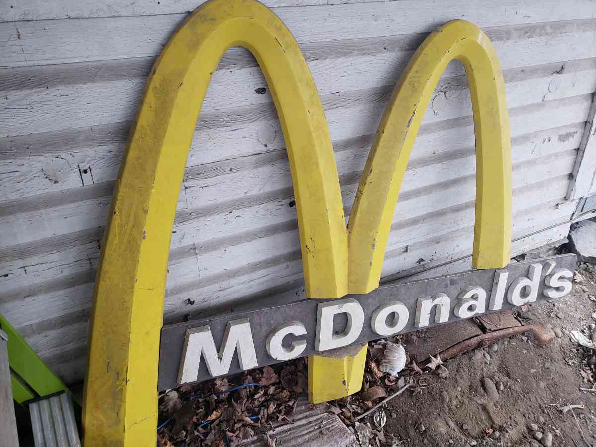 aluminum collectable antique  mc donalds sign