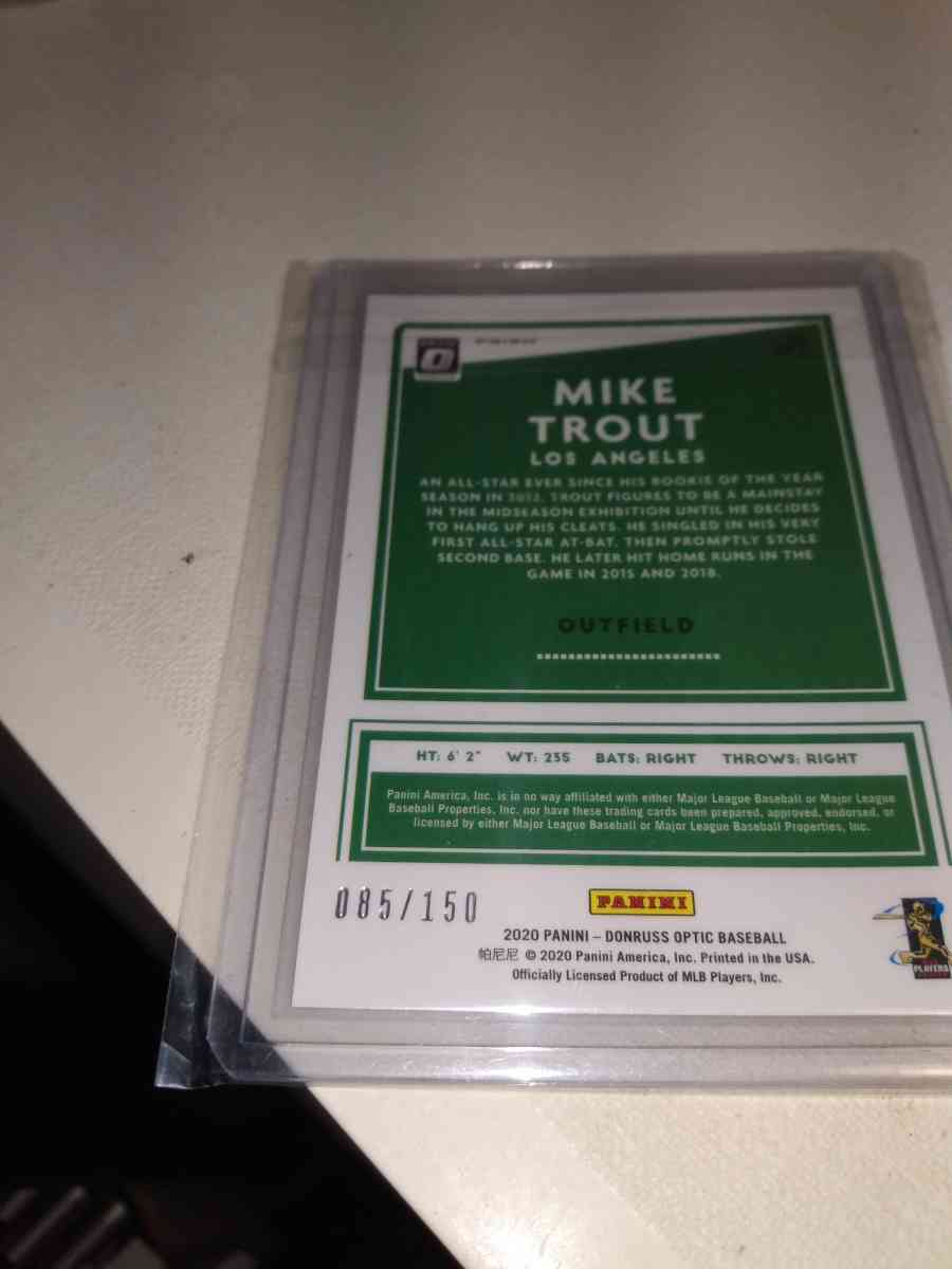 2020 Panini Mike trout red white and blue parallel